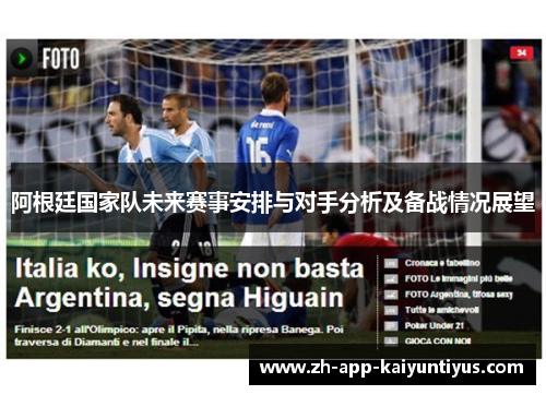 阿根廷国家队未来赛事安排与对手分析及备战情况展望